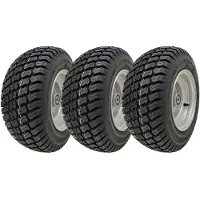 Parnells 16x6,50-8 grasmaaierwiel, 4-laags P332-band, stalen velg, 20 mm lager (set van 3)
