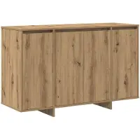 vidaXL Dressoir Artisan Eiken 120 x 41 x 75 cm Bewerkt hout