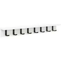 vidaXL Wandgemonteerde kapstok Muurmontage Wit 80 x 10,5 x 10,5 cm