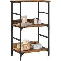 vidaXL Boekenkast 50x33x82 cm bewerkt hout oud houtkleurig