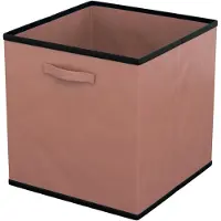 Intirilife 6x opvouwbare stoffen opbergdoos in bruin - multifunctionele verzamelbox om te combineren met kasten of plank