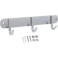 Intirilife roestvrijstalen kapstok model d - 3 haken - jashaken in 5 verschillende designs kledinghaken garderobe
