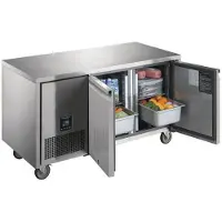 Polar U-serie tweedeurs koelwerkbank 267L