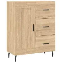 vidaXL Hoge kast 69,5x34x180 cm bewerkt hout sonoma eikenkleurig