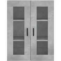 vidaXL Hoge kast 69,5x34x180 cm bewerkt hout betongrijs