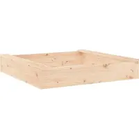 vidaXL Zandbak met bankjes vierkant massief grenenhout
