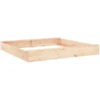 vidaXL Zandbak met bankjes vierkant massief grenenhout