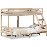 vidaXL Stapelbed massief grenenhout 80x200/120x200 cm