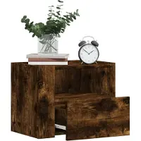 vidaXL Nachtkastje wandgemonteerd 45x30x35 cm gerookt eikenkleurig