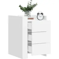 vidaXL Nachtkastje 45x50x65 cm bewerkt hout wit