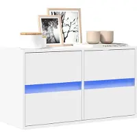 vidaXL Tv-wandmeubel met LED-verlichting 80x31x45 cm wit