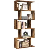 vidaXL Kamerscherm / boekenkast 5-laags 70x24x161 cm hout oud hout
