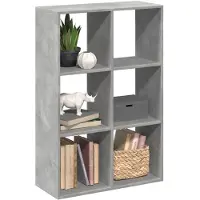 vidaXL Kamerscherm / boekenkast 69,5x29x103,5 cm hout betongrijs