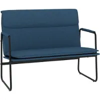 vidaXL Bankje 100x64x80 cm stof blauw