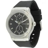 GUESS Analoog horloge 'JET' zwart / zilver