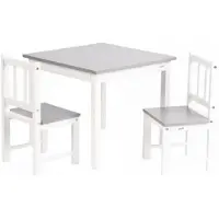 Geuther Kinderstoeljes voor Peuter met Kindertafel - Kinderzitgroep - 3-delige kinderzitgroep van hout - schildertafel voor kinderen - Wit