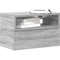 vidaXL Nachtkastjes 2st wandgemonteerd 45x26x28,5cm grijs sonoma eiken