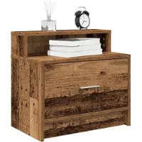 vidaXL Nachtkastjes 2 st met lade 51x31x47 cm oud houtkleurig