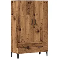 vidaXL Hoge kast 70x31x115 cm bewerkt hout oud houtkleurig