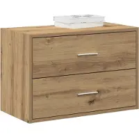 vidaXL Kast met 2 lades 60x31x40 cm bewerkt hout artisanaal eikenkleur