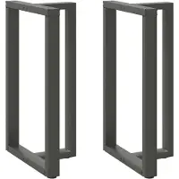vidaXL Bartafelpoten 2 st T-vormig 60x35x(100-101) cm staal antraciet