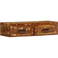 vidaXL Tv-meubel wandmontage 80x30x19 cm massief gerecycled hout