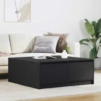 vidaXL Salontafel met lades 100x100x40 cm zwart eikenkleurig