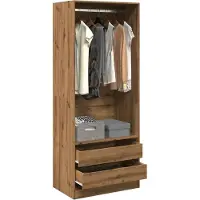 vidaXL Kledingkast 80x50x200 cm bewerkt hout artisanaal eikenkleur