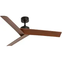 Create - Plafondventilator 40W stil Ø132 cm - Zwart / Donker hout - WIND SHARP