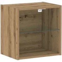 vidaXL Floating Shelf met LED Licht met plank Bruin 40 x 28,5 x 40 cm