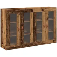 vidaXL Wandkasten 2 st Oud Hout 69,5 x 34 x 90 cm Bewerkt hout