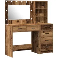 vidaXL Kaptafel met lade Bruin 78.5 x 41 x 135 cm Bewerkt hout
