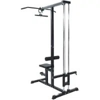 vidaXL Lat pulldown machine Zwart 110 x 70 x 187 cm Gepoedercoat staal