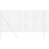 vidaXL Euro Hek Grijs 1,2 x 25 m PVC-gelaagd ijzer