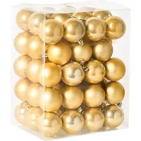 Beliani FEGEN - Set van 60 kerstballen - Goud - Synthetisch materiaal