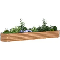 vidaXL Verhoogd bed Bruin 400 x 80 x 44 cm Staal