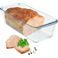 Kadax Bakvorm van glas, transparante cakevorm, robuuste taartvorm met dikke bodem, ovenschaal geschikt voor elektrische en gasfornuizen, bakvorm voor pizza (lengte 28 cm)