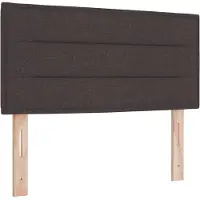vidaXL LED Hoofdbord met LED-stripverlichting Donkerbruin 90 cm Stof