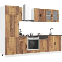 vidaXL 8-delige Keukenkastenset Kalmar bewerkt hout oud houtkleurig