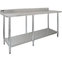 MonsterShop Commerciële RVS Horeca Werktafel - 213 cm breed
