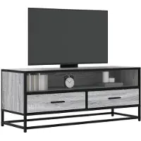 vidaXL Tv-meubel 100x34,5x40 cm bewerkt hout metaal grijs sonoma eiken