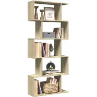 vidaXL Kamerscherm / boekenkast 5-laags 70x24x161 cm hout sonoma eiken