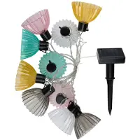 Arti Casa Solar Tuinverlichting 420 CM – Tuin Verlichting Solar – Tuinverlichting op Zonneenergie LED 10 Lampen – Tuinlantaarn Zonne Energie – Warm Wit – IP44