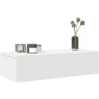 vidaXL Wandschap met lades 60x26,5x15 cm bewerkt hout wit
