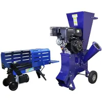 Monster T-Mech houtspijker, 5 ton, 370 mm & T-Mech houtversnipperaar, 15 pk