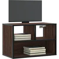 vidaXL Tv-meubel 60x31x39,5 cm bewerkt hout metaal bruin eikenkleurig