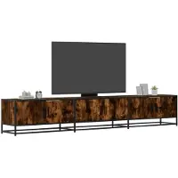 vidaXL Tv-meubel 240x35x41 cm bewerkt hout gerookt eikenkleurig