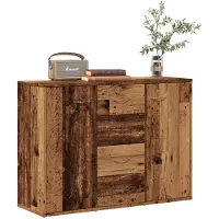 vidaXL Dressoir 88x30x64 cm bewerkt hout oud houtkleurig