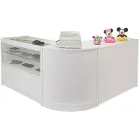 MonsterShop Draco Retail Display Shop Tellers Set Glas vitrine kabinet eenheid wit