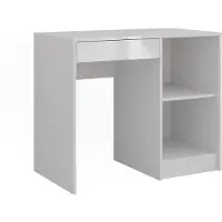Vicco Sherry Kaptafel – 89.8 cm Wit/wit hoogglans